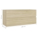 Mueble lavabo madera contrachapada roble Sonoma 100x38,5x45 cm