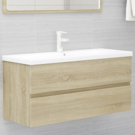 Mueble lavabo madera contrachapada roble Sonoma 100x38,5x45 cm