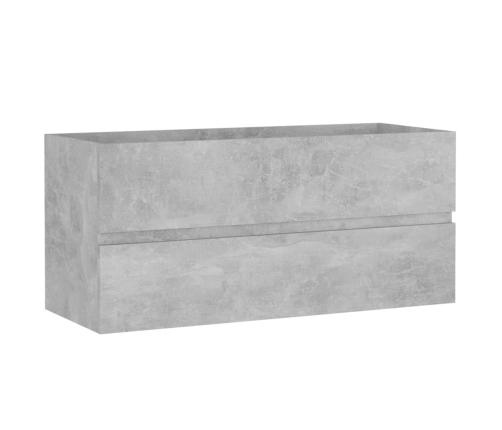 Armario para lavabo contrachapada gris hormigón 100x38,5x45 cm