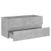 Armario para lavabo contrachapada gris hormigón 100x38,5x45 cm