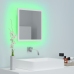 Espejo de baño LED acrílico blanco 40x8,5x37 cm