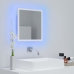 Espejo de baño LED acrílico blanco 40x8,5x37 cm