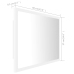 Espejo de baño LED acrílico blanco 60x8,5x37 cm