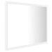 Espejo de baño LED acrílico blanco 60x8,5x37 cm