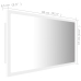 Espejo de baño LED acrílico blanco 80x8,5x37 cm