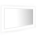 Espejo de baño LED acrílico blanco 90x8,5x37 cm