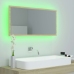 Espejo de baño LED acrílico color roble Sonoma 90x8,5x37 cm