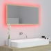 Espejo de baño LED acrílico color roble Sonoma 90x8,5x37 cm