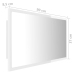 Espejo de baño LED crílico blanco brillo 90x8,5x37 cm