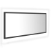 Espejo de baño LED acrílico gris 100x8,5x37 cm