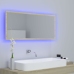 Espejo de baño LED acrílico color roble Sonoma 100x8,5x37 cm