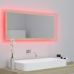 Espejo de baño LED acrílico color roble Sonoma 100x8,5x37 cm