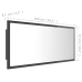 Espejo de baño LED acrílico gris brillo 100x8,5x37 cm