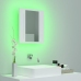 Armario espejo de baño con luz LED acrílico blanco 40x12x45 cm