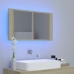 Armario espejo de baño LED acrílico roble Sonoma 80x12x45 cm