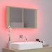 Armario espejo de baño LED acrílico roble Sonoma 80x12x45 cm