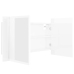 Armario espejo de baño LED acrílico blanco brillo 80x12x45 cm