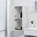 Armario de baño madera contrachapada blanco 30x30x80 cm