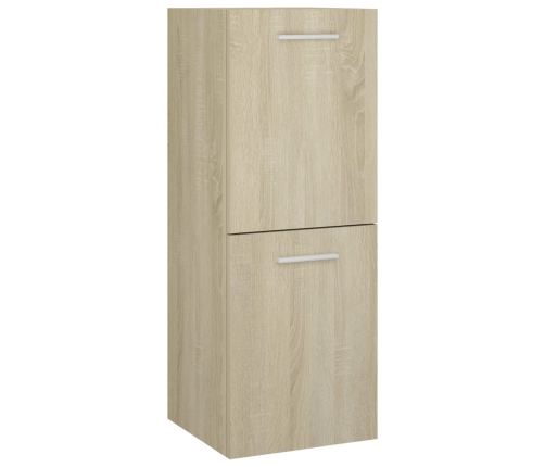 Armario de baño madera contrachapada roble Sonoma 30x30x80 cm