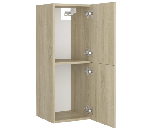 Armario de baño madera contrachapada roble Sonoma 30x30x80 cm