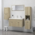 Armario de baño madera contrachapada roble Sonoma 30x30x80 cm