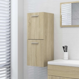 Armario de baño madera contrachapada roble Sonoma 30x30x80 cm