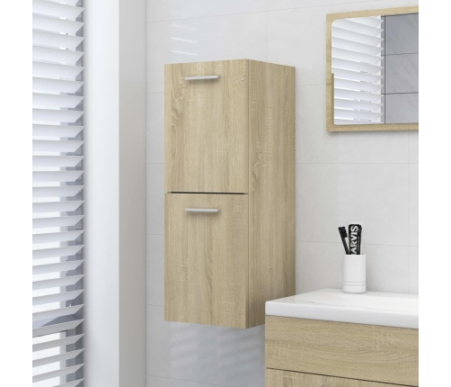 Armario de baño madera contrachapada roble Sonoma 30x30x80 cm