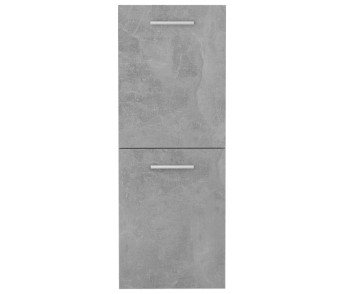 Armario de baño madera contrachapada gris hormigón 30x30x80 cm