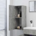 Armario de baño madera contrachapada gris hormigón 30x30x80 cm