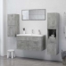 Armario de baño madera contrachapada gris hormigón 30x30x80 cm