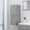 Armario de baño madera contrachapada gris hormigón 30x30x80 cm