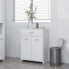 Armario de baño madera contrachapada blanco 60x33x80 cm