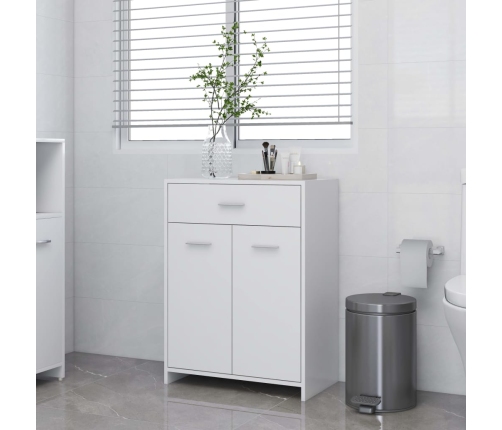 Armario de baño madera contrachapada blanco 60x33x80 cm