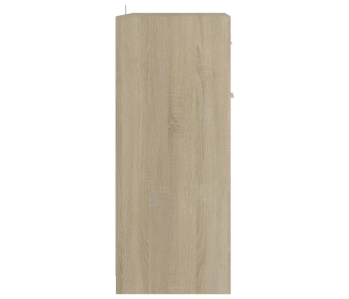 Armario de baño madera contrachapada roble Sonoma 60x33x80 cm