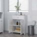 Armario de baño madera contrachapada blanco brillo 60x33x80 cm