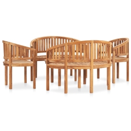 Juego de muebles de jardín 5 piezas madera maciza de teca