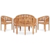 Juego de muebles de jardín 5 piezas madera maciza de teca
