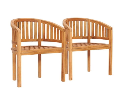 Juego de muebles de jardín 5 piezas madera maciza de teca