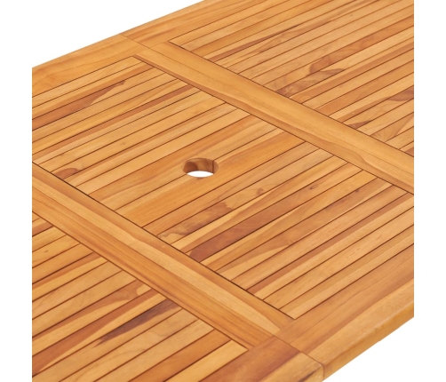Set de comedor de jardín plegable 9 pzas madera maciza de teca