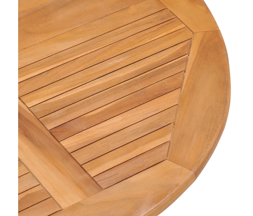 Set de comedor de jardín plegable 5 pzas madera maciza de teca