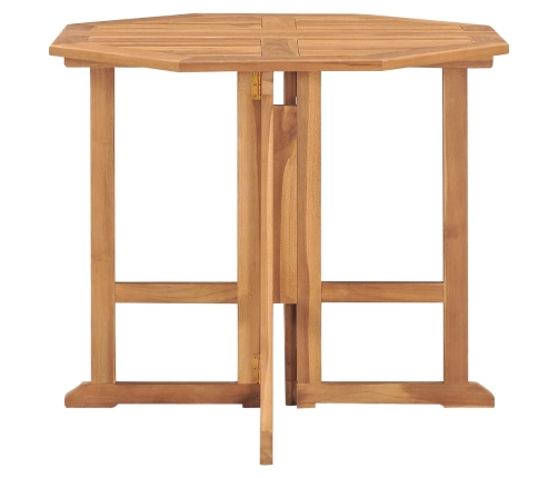Set de comedor de jardín plegable 5 pzas madera maciza de teca