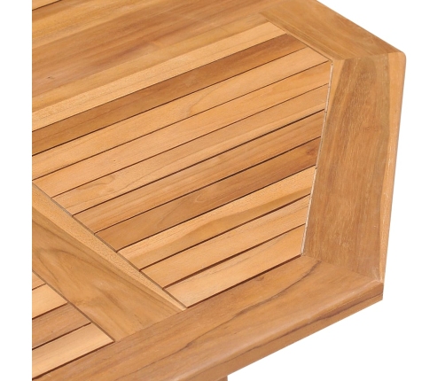 Set de comedor de jardín plegable 5 pzas madera maciza de teca