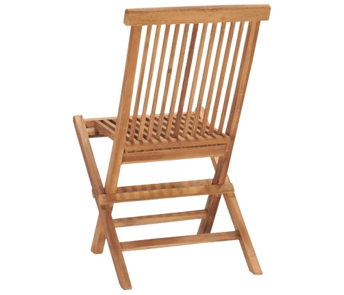 Set de comedor de jardín plegable 5 pzas madera maciza de teca