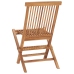 Set de comedor de jardín plegable 5 pzas madera maciza de teca