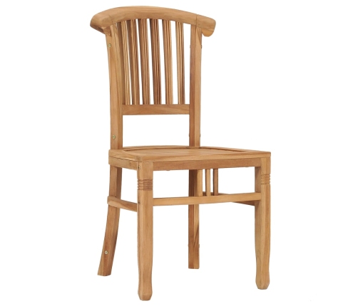 Conjunto de comedor para jardín 5 piezas madera maciza de teca