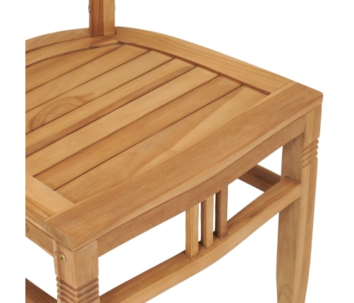Conjunto de comedor para jardín 5 piezas madera maciza de teca