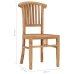Conjunto de comedor para jardín 5 piezas madera maciza de teca