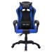 Silla gaming con luces LED RGB cuero sintético azul y negro