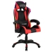 Silla gaming con luces LED RGB cuero sintético rojo y negro