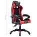 Silla gaming con luces LED RGB cuero sintético rojo y negro